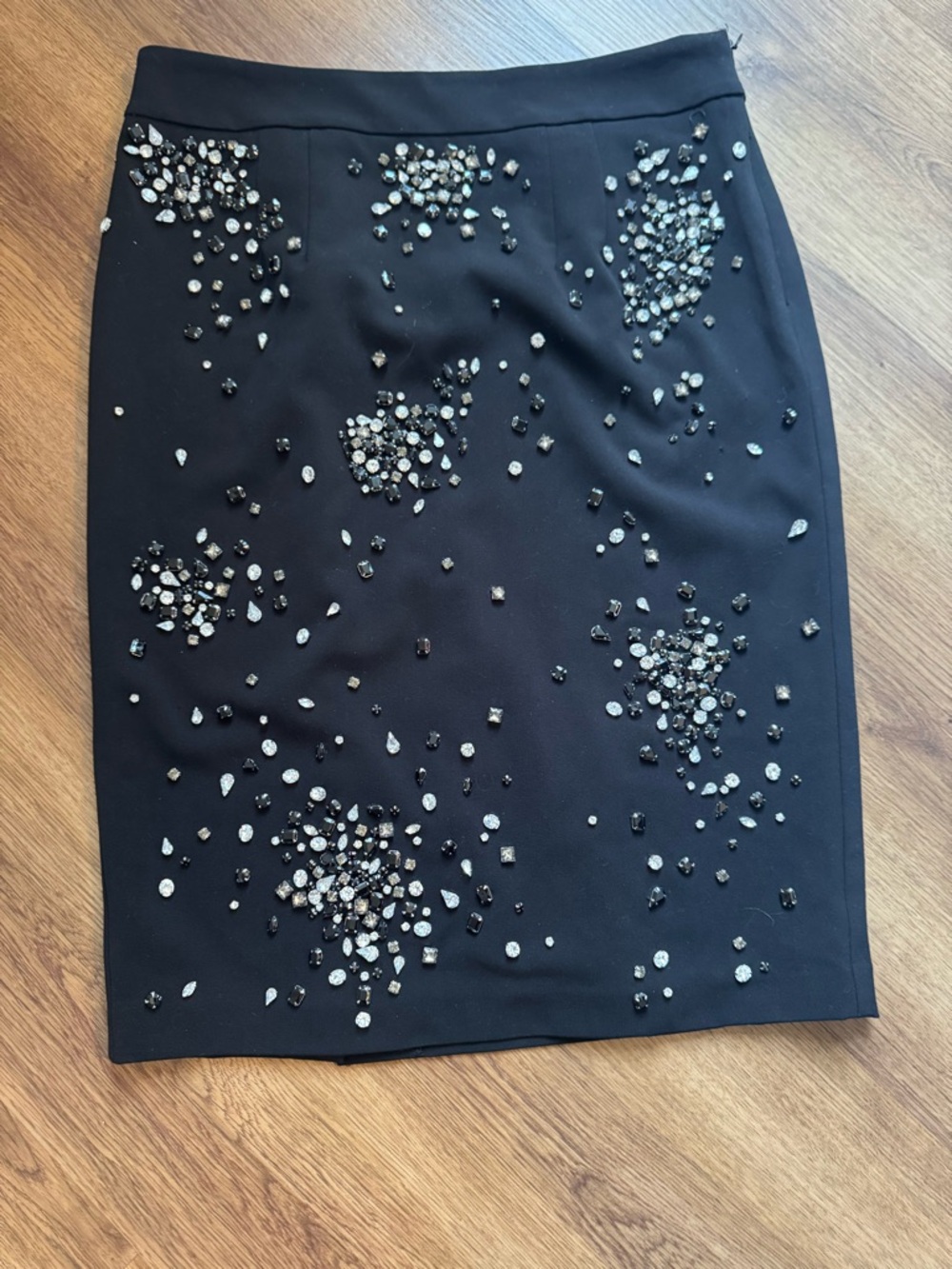 New York & Company Black Crystal-Embellished Pencil Skirt